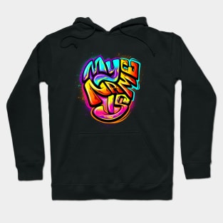 My Name is Typography Lettering Hoodie
